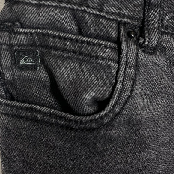 Quiksilver Slim Straight Fit Denim Jeans Dark Gray Size Boys Medium - Picture 4 of 7